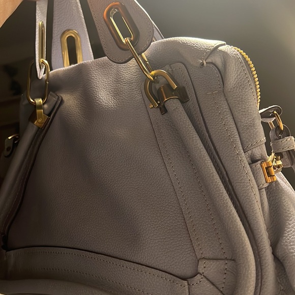 NWOT Chloé Medium Leather Satchel | Cashmere Gray with brass trim- Authentic - Picture 11 of 11